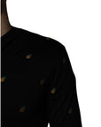 Dolce & Gabbana Black Pineapple Crew Neck Pullover Sweater