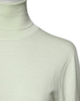 Dolce & Gabbana Light Green Wool Turtleneck Pullover Sweater