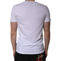 Dolce & Gabbana White V-neck Short Sleeves Underwear T-shirt