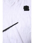 Dolce & Gabbana White Cotton Logo Patch V-neck Tee T-shirt