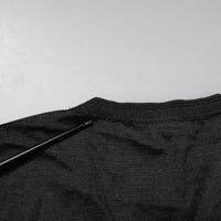 Dolce & Gabbana Dark Gray Silk V-neck Short Sleeves T-shirt