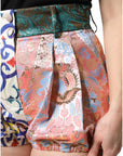 Dolce & Gabbana Multicolor Cotton Patchwork Hot Pants Shorts