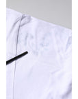 Dolce & Gabbana White Print Lace-Up Cotton Crew Neck T-shirt