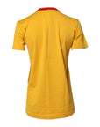 Dolce & Gabbana Yellow Printed Cotton Short Sleeves T-shirt