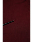 Dolce & Gabbana Burgundy Long Sleeves Turtleneck Slim Sweater