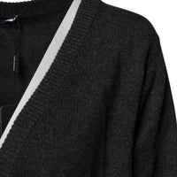 Dolce & Gabbana Grey Cashmere Deep V-neck Pullover Sweater