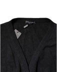 Dolce & Gabbana Grey Cashmere Deep V-neck Pullover Sweater