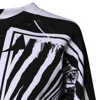 Dolce & Gabbana White Black Zebra Print Sweatshirt Sweater