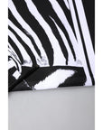 Dolce & Gabbana White Black Zebra Print Sweatshirt Sweater