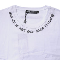 Dolce & Gabbana White Cotton Sleeveless Printed Tank T-shirt