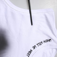 Dolce & Gabbana White Cotton Sleeveless Printed Tank T-shirt