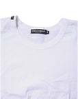 Dolce & Gabbana White Cotton Crew Neck Cropped Top T-shirt
