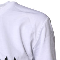 Dolce & Gabbana White Cotton Printed Round Neck Top T-shirt
