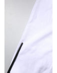 Dolce & Gabbana White Cotton Silk Blend Ascot Collar T-shirt