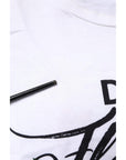Dolce & Gabbana White Cotton DG Floral Embroidered Top T-shirt