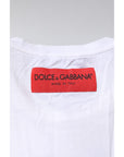Dolce & Gabbana White Cotton DG Floral Embroidered Top T-shirt