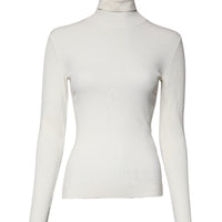 Dolce & Gabbana Cream Long Sleeves Turtleneck Slim Sweater