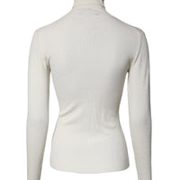 Dolce & Gabbana Cream Long Sleeves Turtleneck Slim Sweater