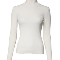 Dolce & Gabbana Cream Long Sleeves Turtleneck Slim Sweater