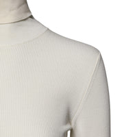Dolce & Gabbana Cream Long Sleeves Turtleneck Slim Sweater