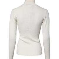 Dolce & Gabbana Cream Long Sleeves Turtleneck Slim Sweater