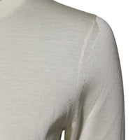 Dolce & Gabbana Cream Short Sleeve Silk Round Neck Blouse Top