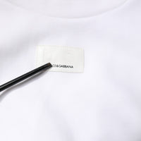 Dolce & Gabbana White Cotton Blend 3/4 Sleeves Blouse Top