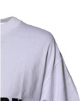 Dolce & Gabbana White Printed Round Neck Top Cotton T-shirt