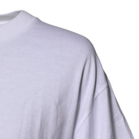 Dolce & Gabbana White Printed Round Neck Top Cotton T-shirt