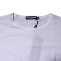 Dolce & Gabbana White Short Sleeves Round Neck Top T-shirt