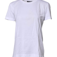 Dolce & Gabbana White Short Sleeves Round Neck Top T-shirt