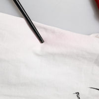 Dolce & Gabbana White Printed Round Neck Cropped Top T-shirt
