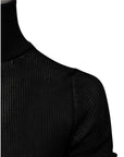Dolce & Gabbana Black Knit Long Sleeves Turtleneck Slim Top