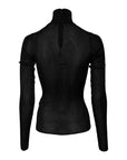 Dolce & Gabbana Black Knit Long Sleeves Turtleneck Slim Top
