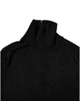 Dolce & Gabbana Black Knit Long Sleeves Turtleneck Slim Top