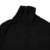Dolce & Gabbana Black Knit Long Sleeves Turtleneck Slim Top