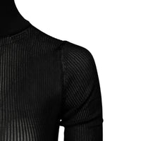 Dolce & Gabbana Black Knit Long Sleeves Turtleneck Slim Top