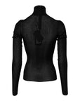 Dolce & Gabbana Black Knit Long Sleeves Turtleneck Slim Top