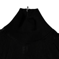 Dolce & Gabbana Black Knit Long Sleeves Turtleneck Slim Top