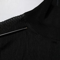Dolce & Gabbana Black Knit Long Sleeves Turtleneck Slim Top