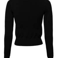 Dolce & Gabbana Black Square Neckline Long Sleeves Sweater