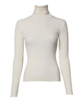 Dolce & Gabbana Cream Long Sleeves Turtleneck Slim Sweater