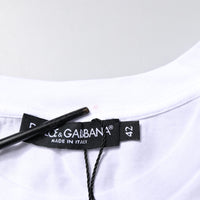 Dolce & Gabbana White Cotton Sleeveless Round Neck Tank Top