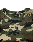 Dolce & Gabbana Multicolor Camou Cropped Sweatshirt Sweater