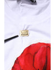 Dolce & Gabbana White Floral Print Cotton Crew Neck T-shirt