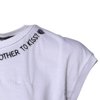 Dolce & Gabbana White Cotton Sleeveless Printed Tank T-shirt