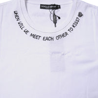 Dolce & Gabbana White Cotton Sleeveless Printed Tank T-shirt