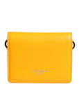 Dolce & Gabbana Yellow Leather Bifold Card Holder Crossbody Bag
