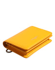 Dolce & Gabbana Yellow Leather Bifold Card Holder Crossbody Bag