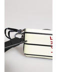 Dolce & Gabbana White Leather SICILY DG Crown Purse Cross Body Bag